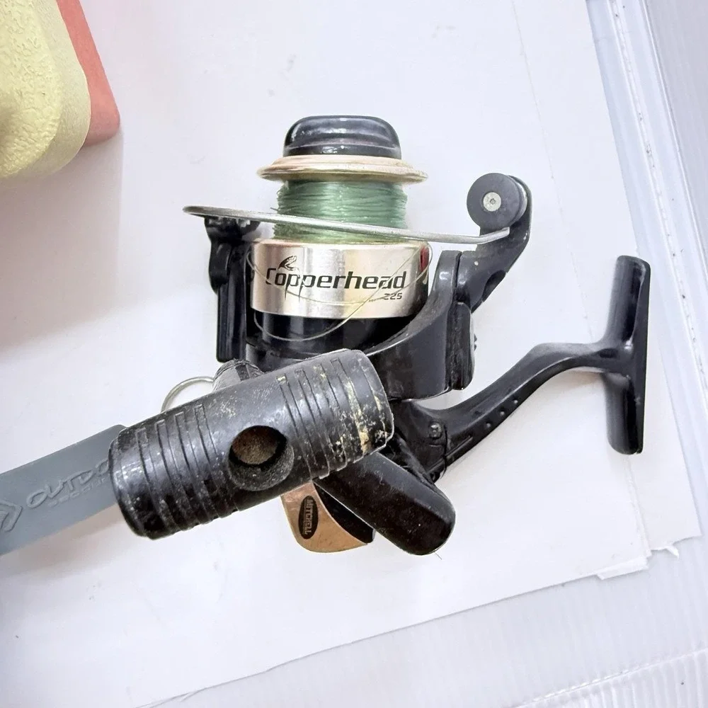copperhead fishing reel TT Copper Head Spin Rods Tackle World the 1st Gen Fishing Copperhead Bladed Jig features a direct connect blade Shimano Tekota 800PG Reels with